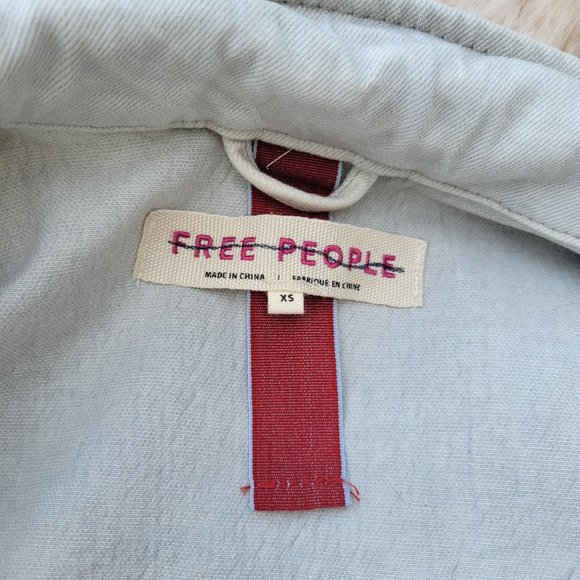 Free People Denim Frayed End Jacket - Picture 5 of 6